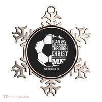 I Can Do All Things Through Christ Soccer Player Christian Ornament thumb 0