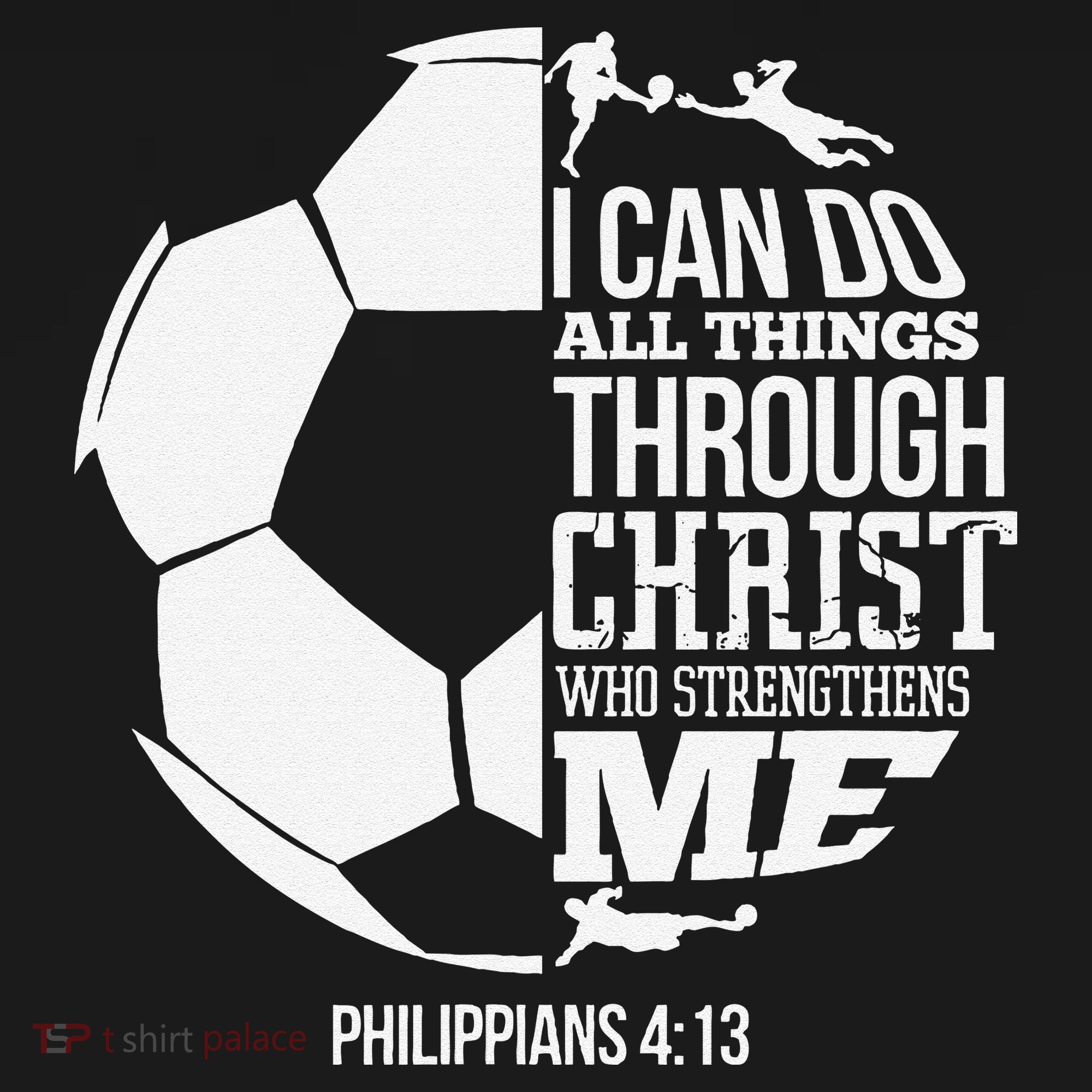 I Can Do All Things Through Christ Soccer Player Christian Ornament