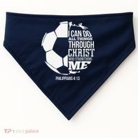 I Can Do All Things Through Christ Soccer Player Christian USA-Made Doggie Bandana thumb 0