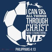 I Can Do All Things Through Christ Soccer Player Christian T-Shirt thumb 7