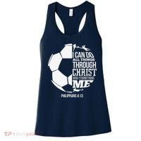 I Can Do All Things Through Christ Soccer Player Christian Women's Tank Top thumb 0