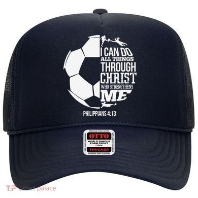 I Can Do All Things Through Christ Soccer Player Christian Hat