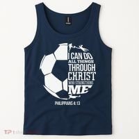 I Can Do All Things Through Christ Soccer Player Christian Tank Top thumb 2
