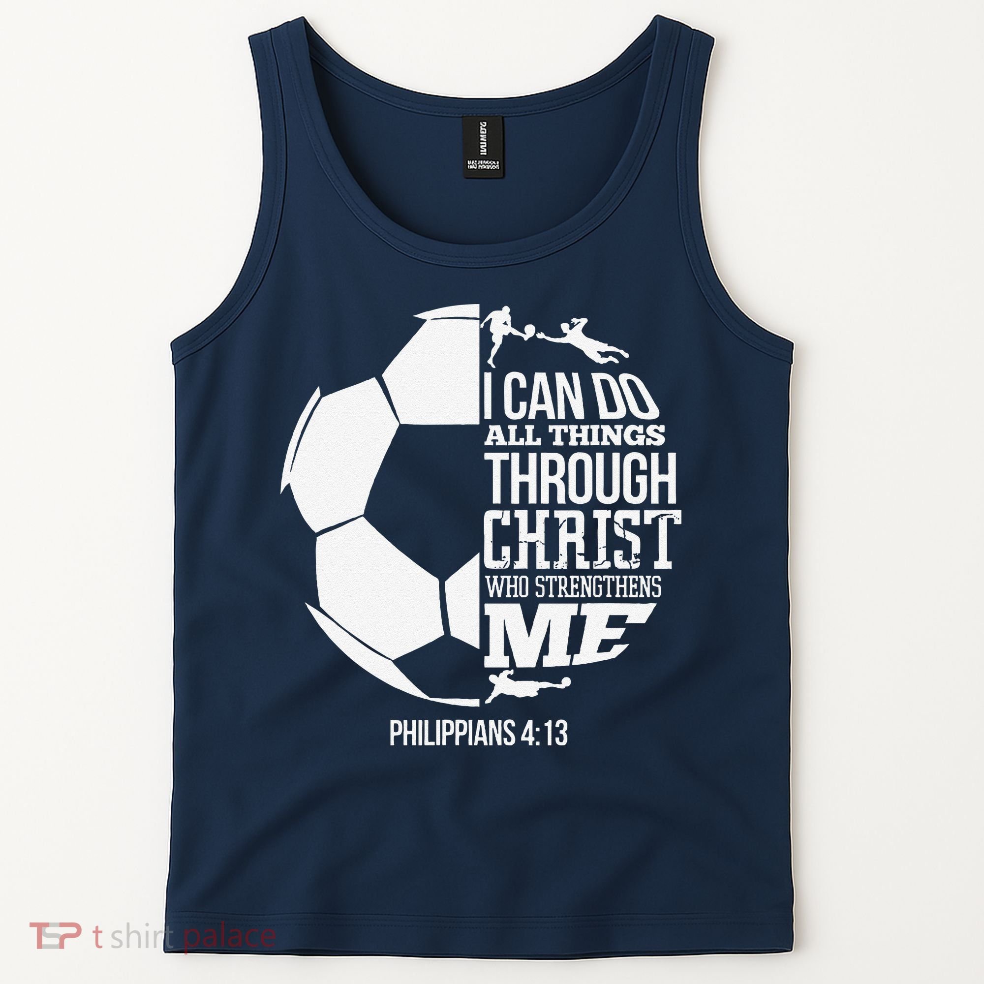 I Can Do All Things Through Christ Soccer Player Christian Tank Top