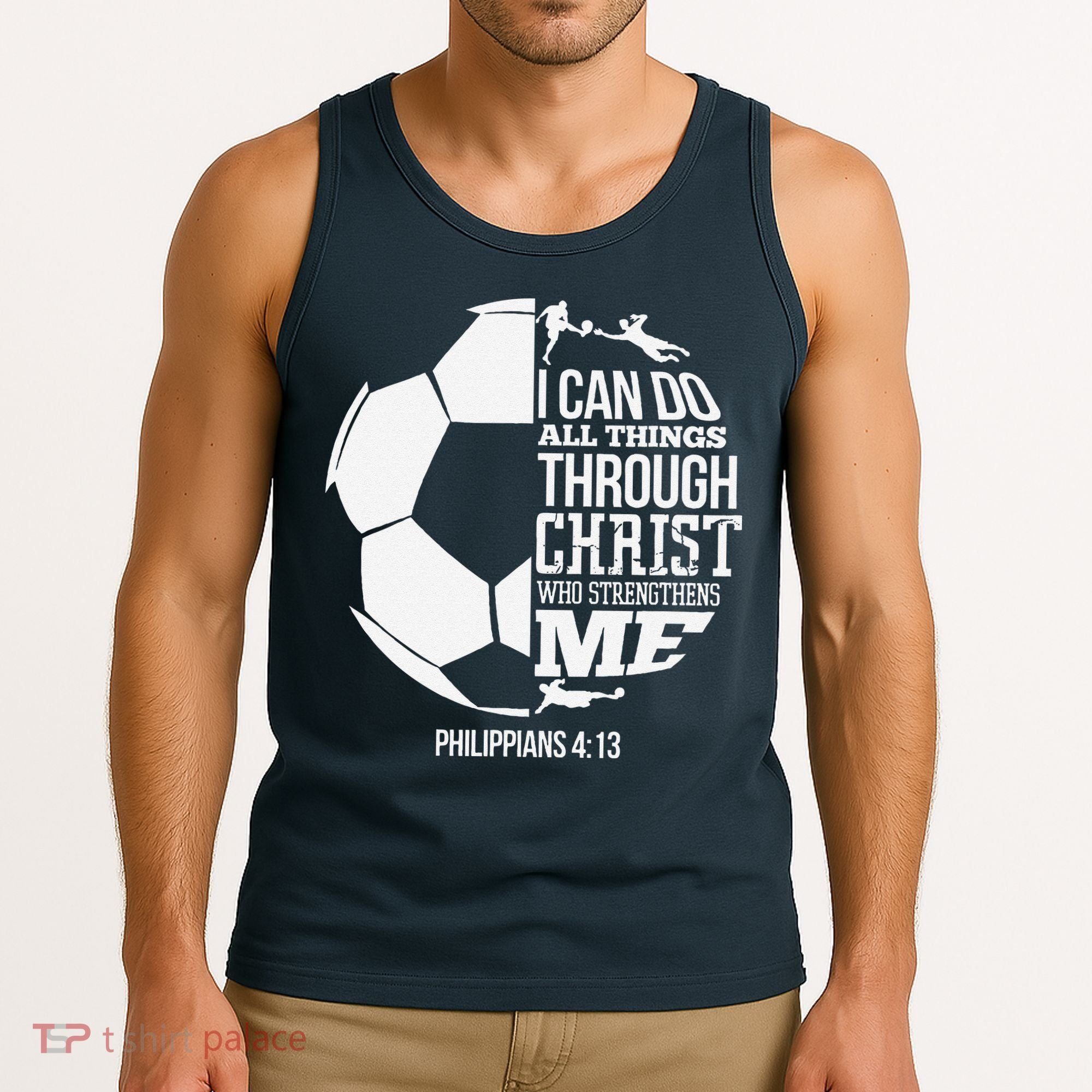 I Can Do All Things Through Christ Soccer Player Christian Tank Top