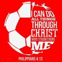 I Can Do All Things Through Christ Soccer Player Christian Santa Hat thumb 1