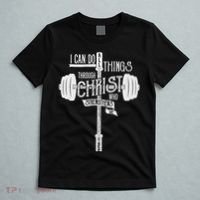 I Can Do All Things Through Christ Christian Bible Workout T-Shirt thumb 5