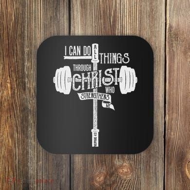 I Can Do All Things Through Christ Christian Bible Workout Coaster