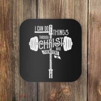 I Can Do All Things Through Christ Christian Bible Workout Coaster thumb 0