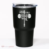 I Can Do All Things Through Christ Christian Bible Workout Tumbler thumb 0