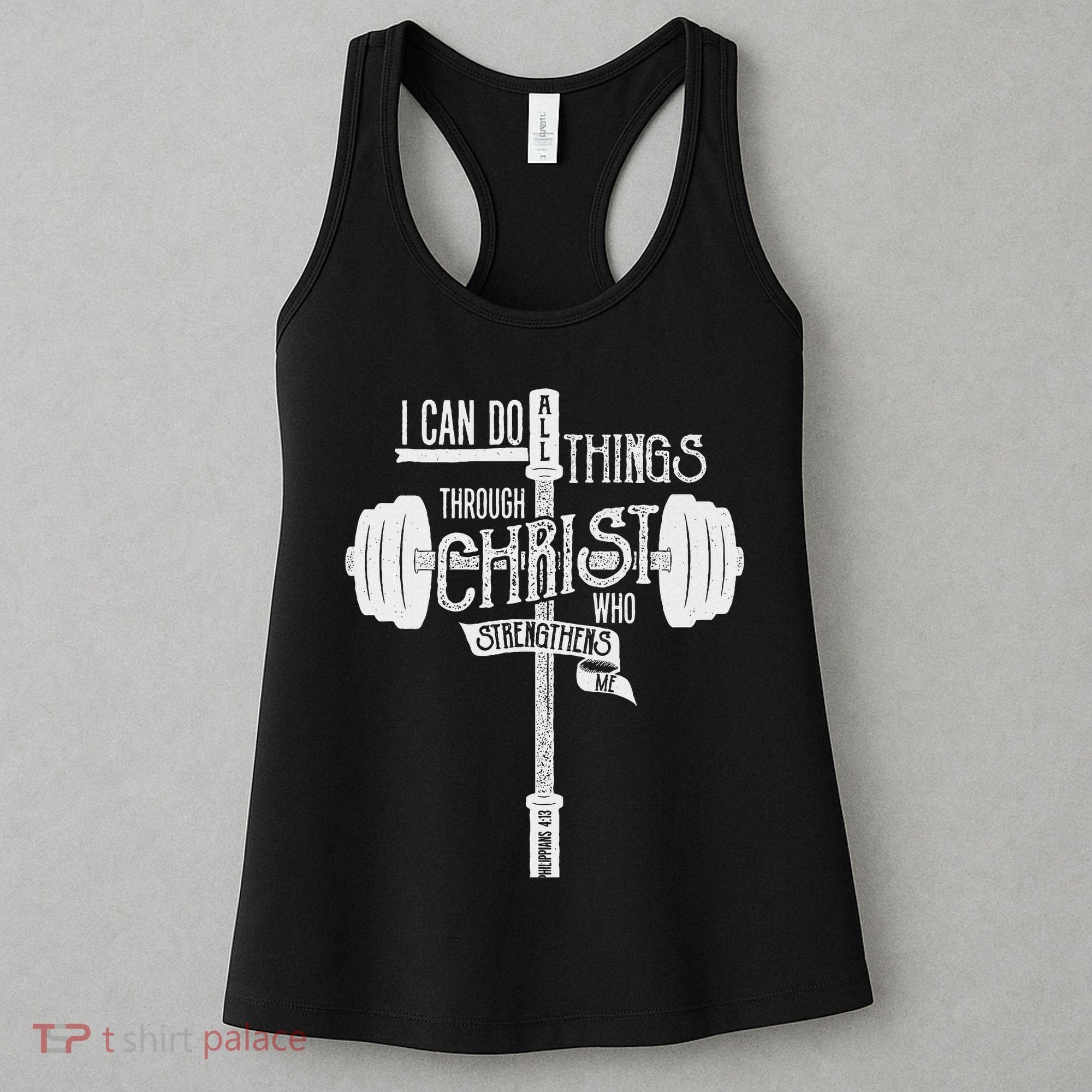 I Can Do All Things Through Christ Christian Bible Workout Women's Tank Top