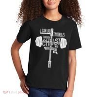 I Can Do All Things Through Christ Christian Bible Workout Kids T-Shirt thumb 2