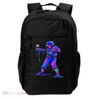 Ice Cream Drip Baseball Melting Bat Player Backpack thumb 0