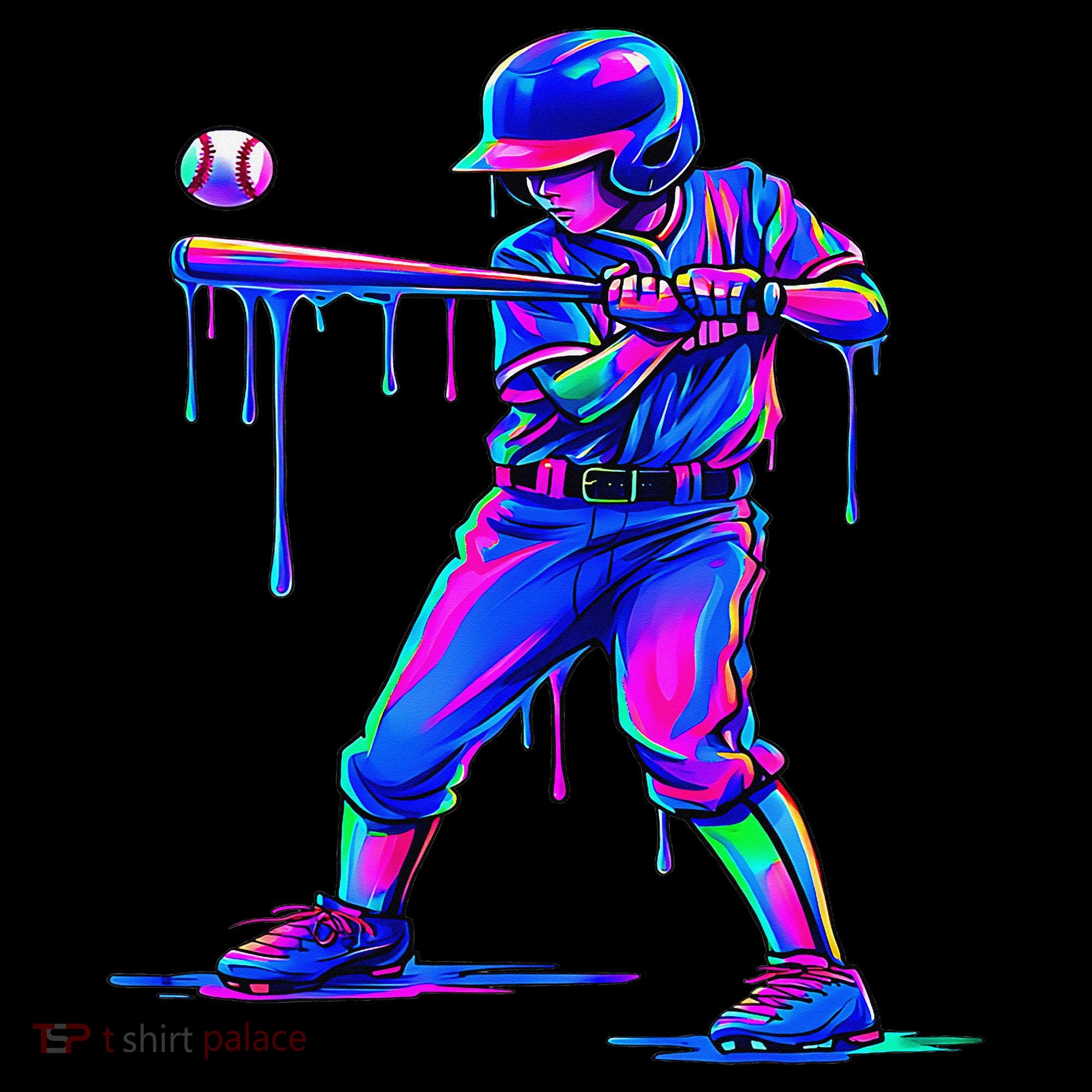 Ice Cream Drip Baseball Melting Bat Player Bucket Hat