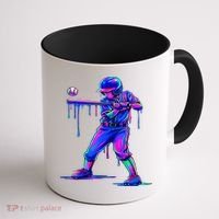 Ice Cream Drip Baseball Melting Bat Player Coffee Mug thumb 1