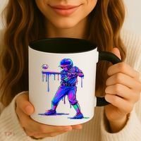 Ice Cream Drip Baseball Melting Bat Player Coffee Mug thumb 3