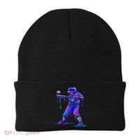 Ice Cream Drip Baseball Melting Bat Player Beanie thumb 0