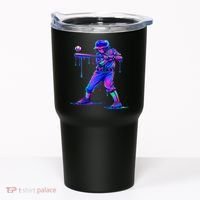 Ice Cream Drip Baseball Melting Bat Player Tumbler thumb 0