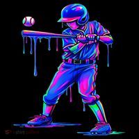 Ice Cream Drip Baseball Melting Bat Player Toddler Hoodie thumb 2