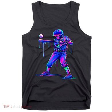 Ice Cream Drip Baseball Melting Bat Player Tank Top
