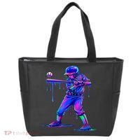 Ice Cream Drip Baseball Melting Bat Player Tote Bag thumb 0