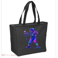Ice Cream Drip Baseball Melting Bat Player Tote Bag thumb 2