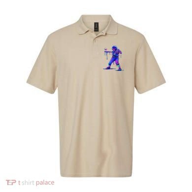 Ice Cream Drip Baseball Melting Bat Player Polo