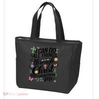 I Can Do All Things Through Christ Religious Christian Faith Tote Bag thumb 3