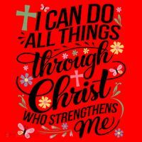 I Can Do All Things Through Christ Religious Christian Faith Santa Hat thumb 1
