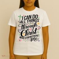 I Can Do All Things Through Christ Religious Christian Faith T-Shirt thumb 4