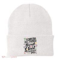 I Can Do All Things Through Christ Religious Christian Faith Beanie thumb 0