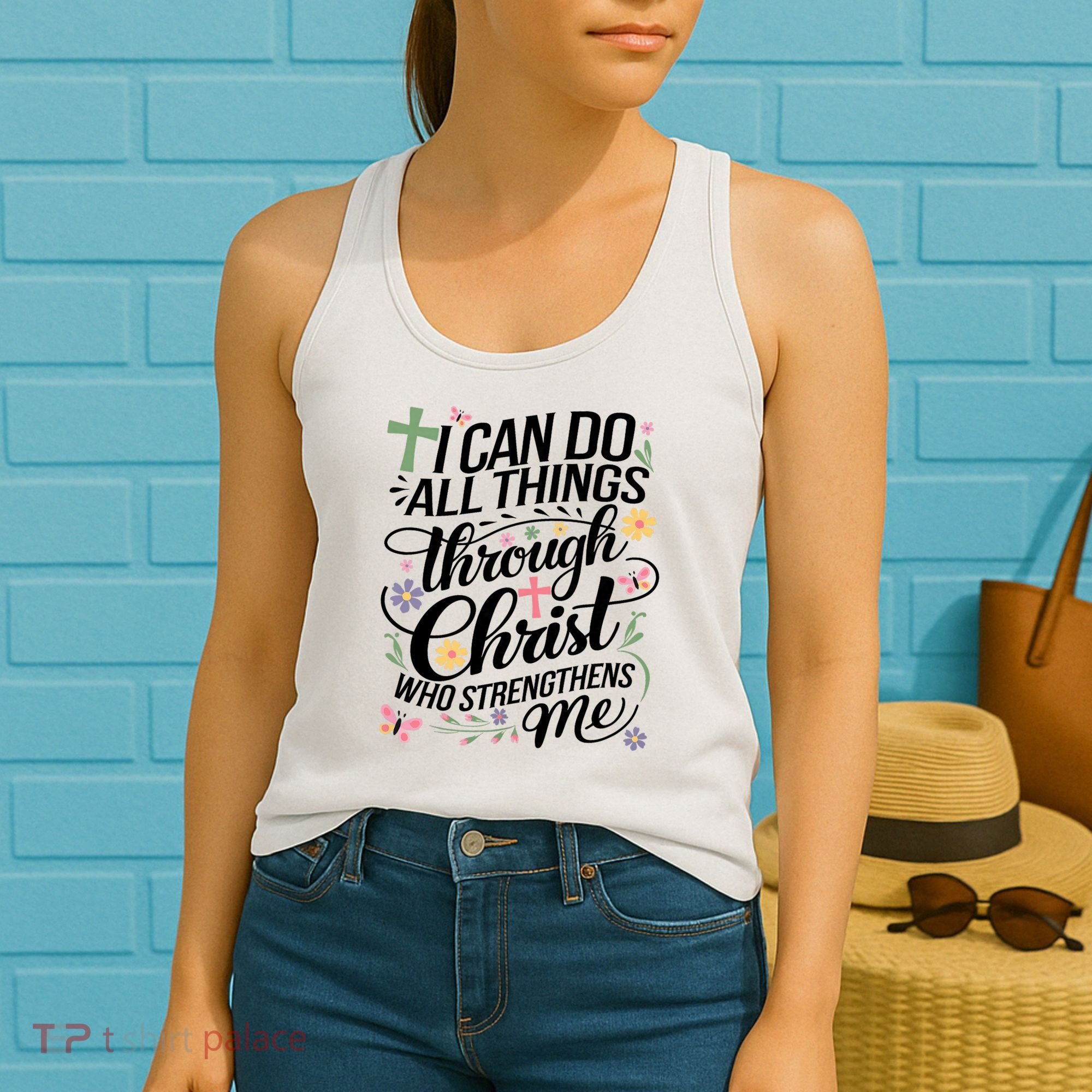 I Can Do All Things Through Christ Religious Christian Faith Women's Tank Top