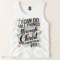 I Can Do All Things Through Christ Religious Christian Faith Tank Top thumb 2
