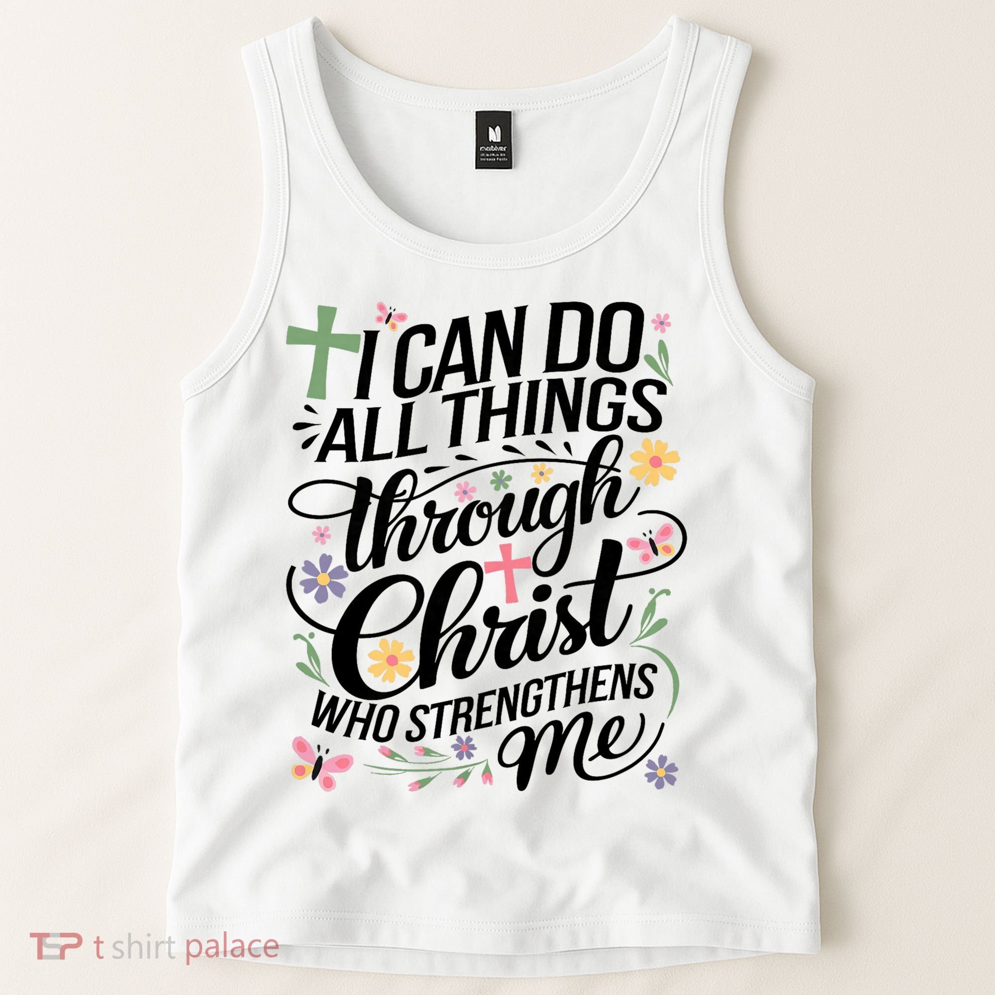 I Can Do All Things Through Christ Religious Christian Faith Tank Top