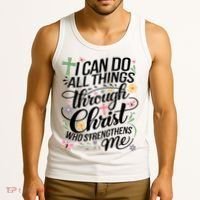 I Can Do All Things Through Christ Religious Christian Faith Tank Top thumb 3
