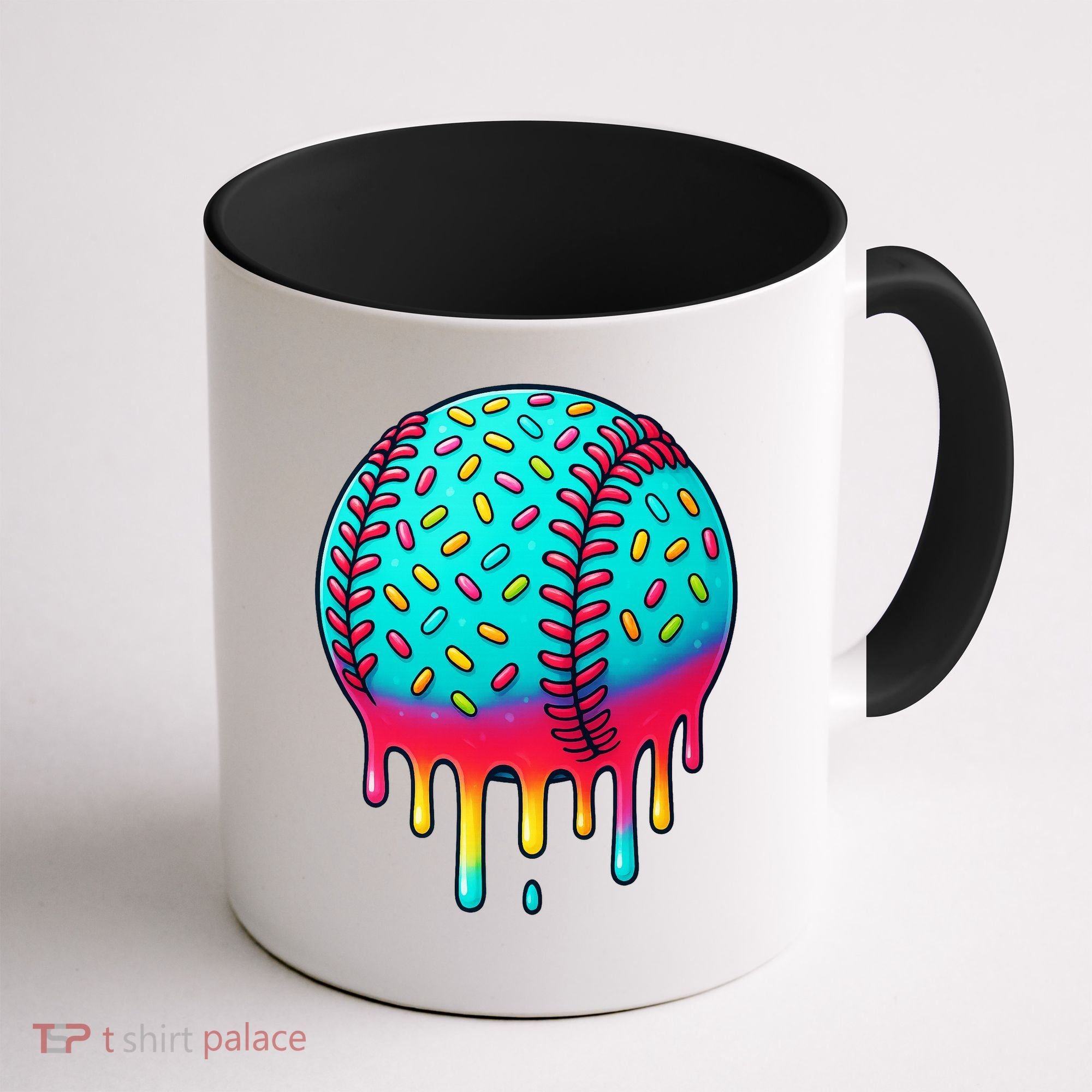 Ice Cream Drip Baseball Stuff Baseball Coffee Mug