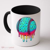 Ice Cream Drip Baseball Stuff Baseball Coffee Mug thumb 0