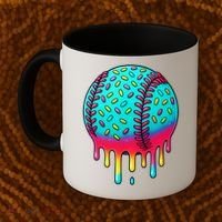 Ice Cream Drip Baseball Stuff Baseball Coffee Mug thumb 2