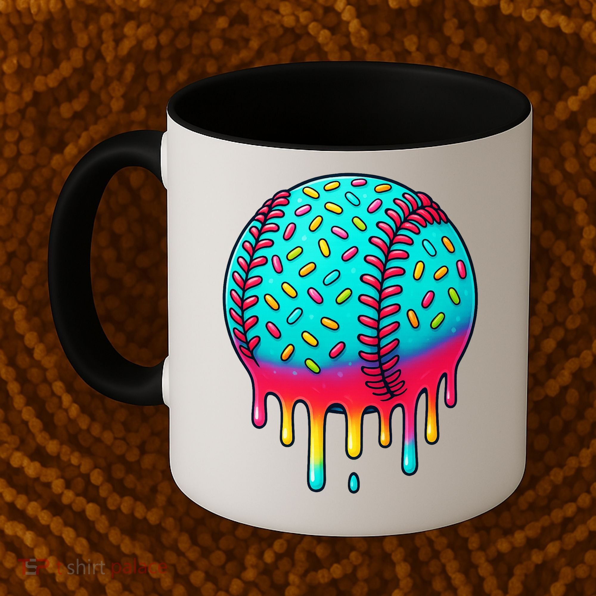 Ice Cream Drip Baseball Stuff Baseball Coffee Mug