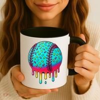 Ice Cream Drip Baseball Stuff Baseball Coffee Mug thumb 3