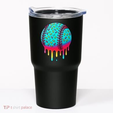 Ice Cream Drip Baseball Stuff Baseball Tumbler
