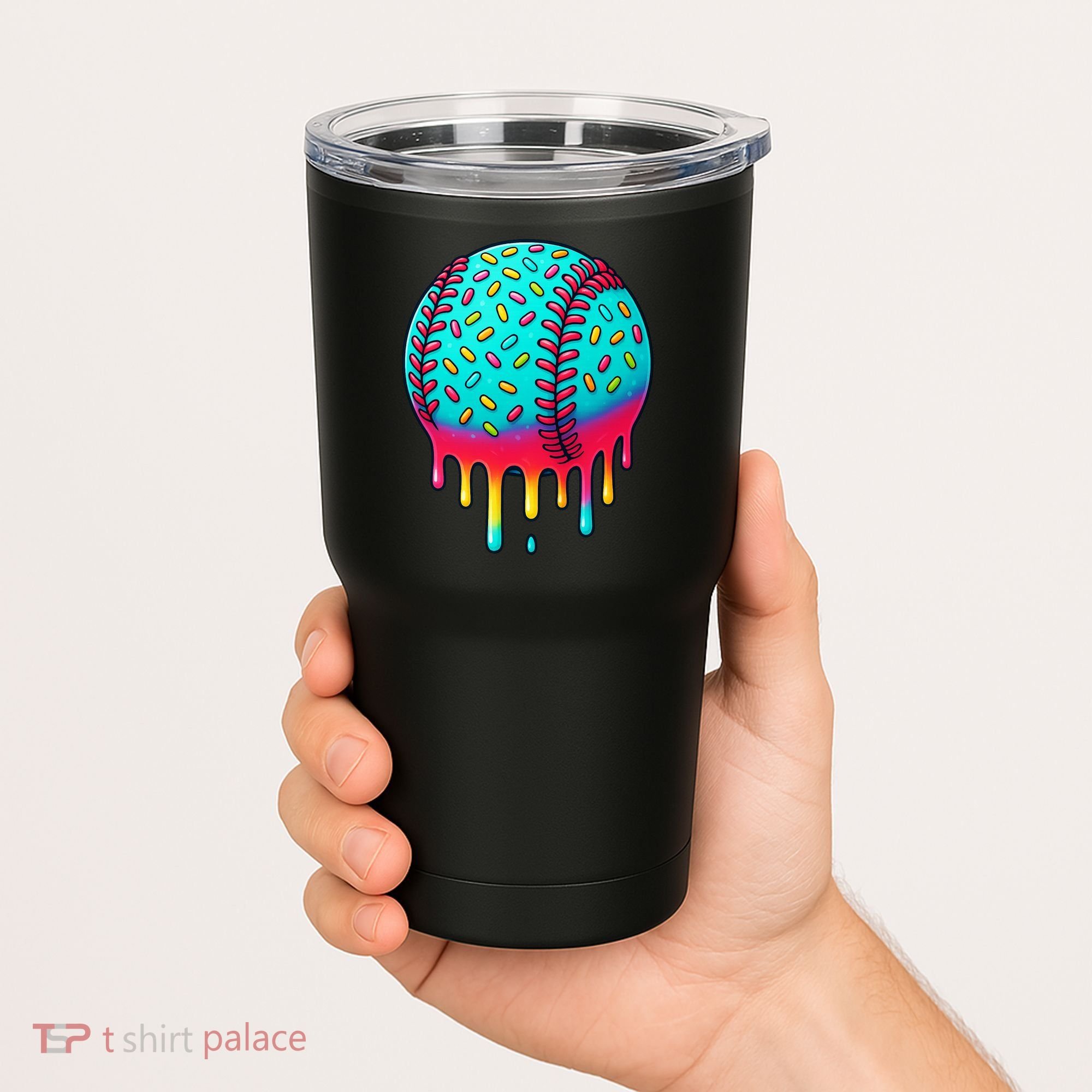 Ice Cream Drip Baseball Stuff Baseball Tumbler