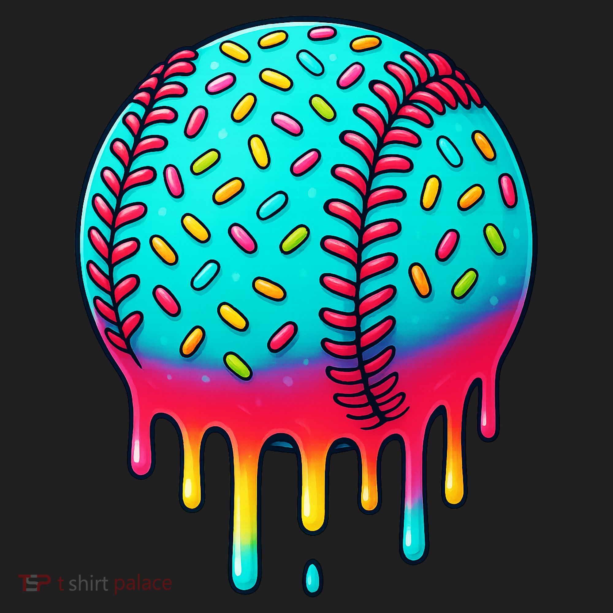Ice Cream Drip Baseball Stuff Baseball Tumbler