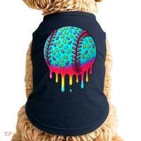Ice Cream Drip Baseball Stuff Baseball Doggie Tank thumb 0