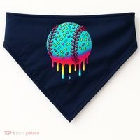 Ice Cream Drip Baseball Stuff Baseball USA-Made Doggie Bandana thumb 0
