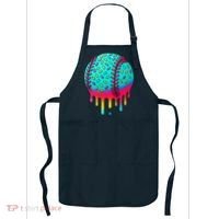 Ice Cream Drip Baseball Stuff Baseball Apron thumb 0