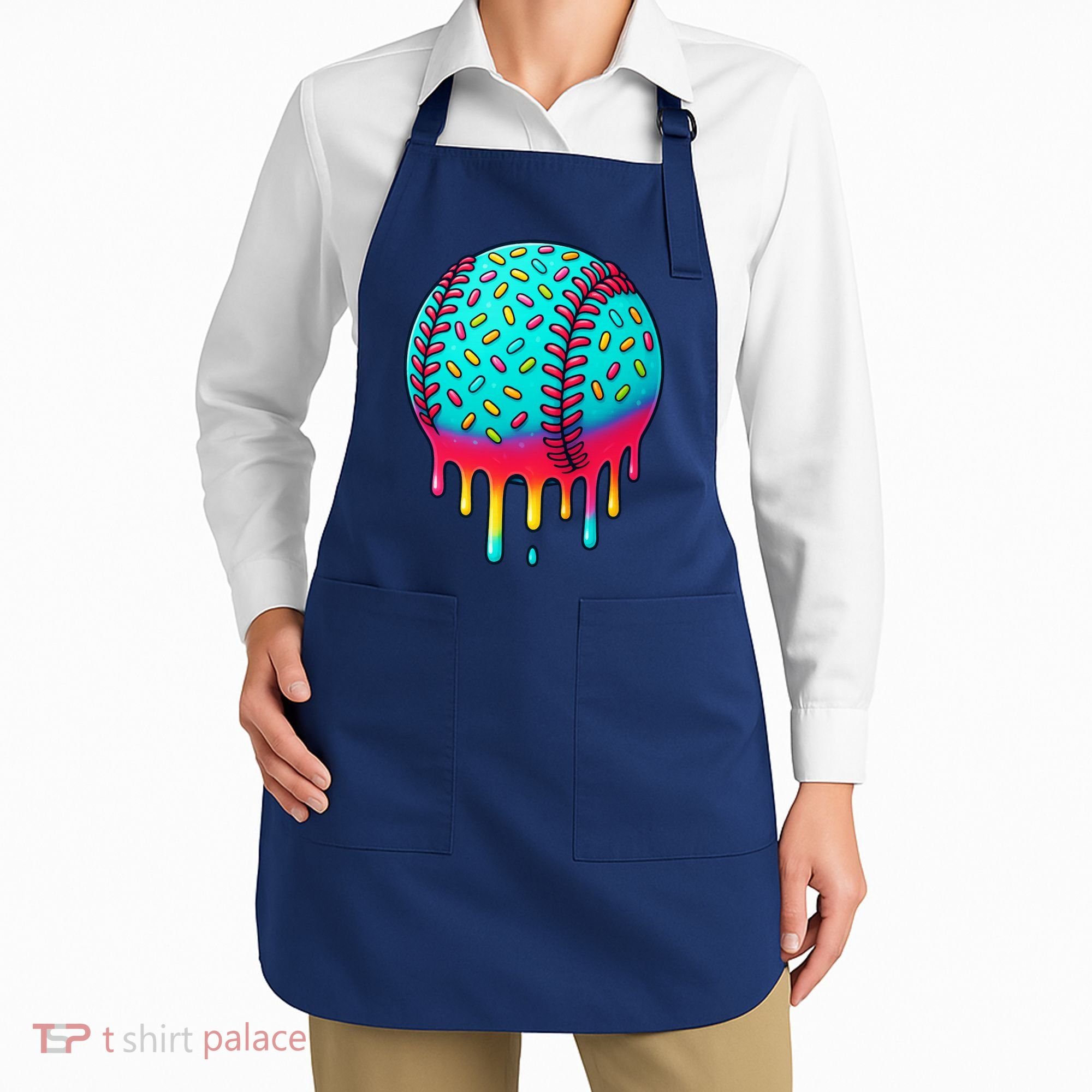 Ice Cream Drip Baseball Stuff Baseball Apron