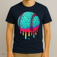 Ice Cream Drip Baseball Stuff Baseball T-Shirt thumb 3