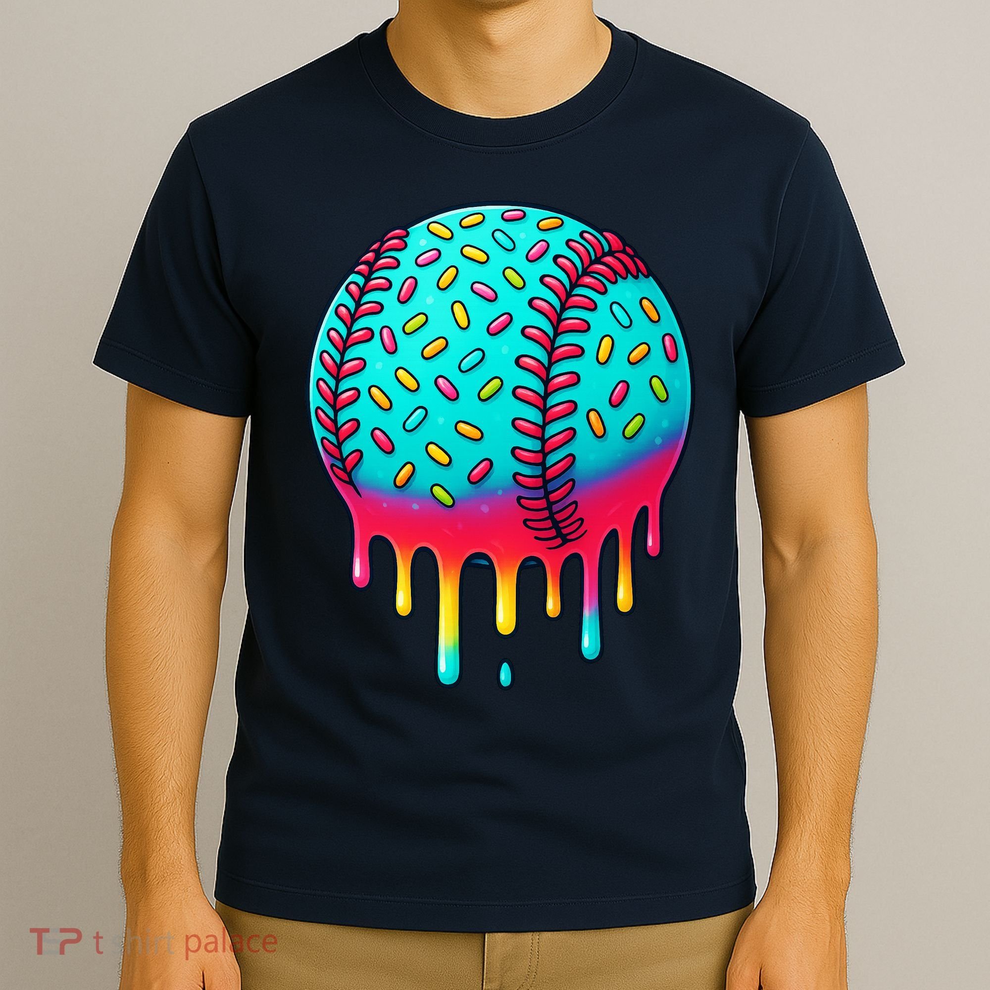 Ice Cream Drip Baseball Stuff Baseball T-Shirt