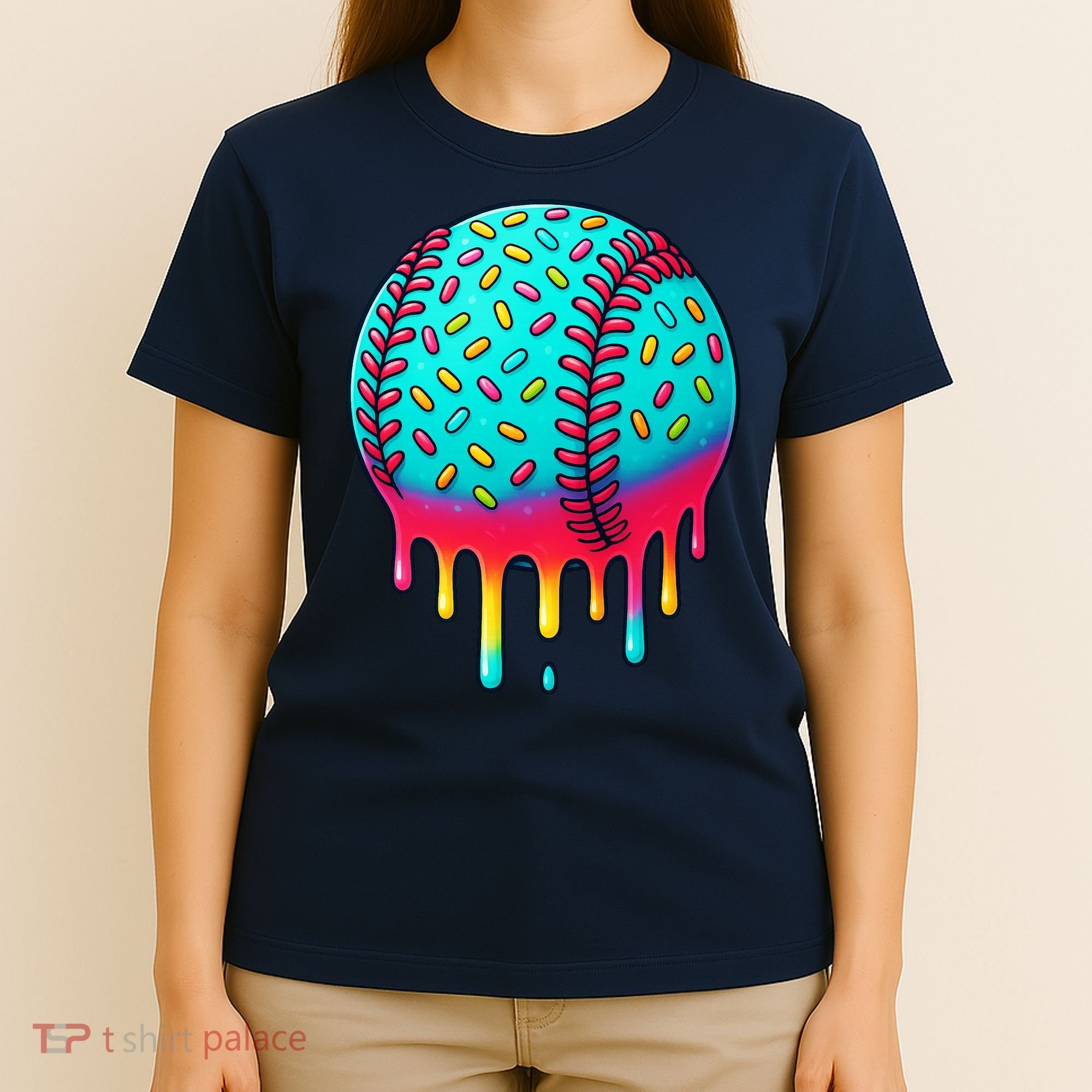 Ice Cream Drip Baseball Stuff Baseball T-Shirt